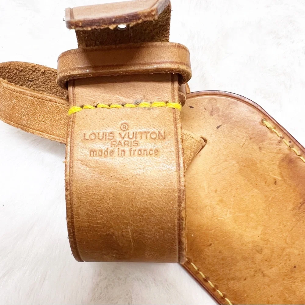 Louis Vuitton Poignet and Luggage Tag Set in Vachetta Leather Authentic